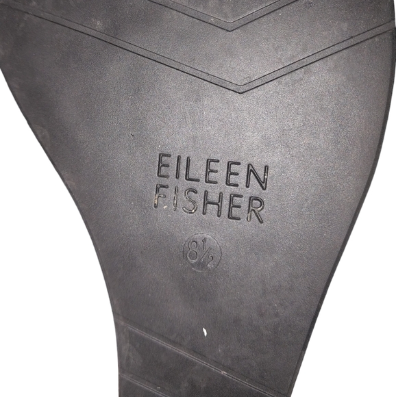 Eileen Fisher Womens size 8.5 waxed suede open toe black booties - Picture 10 of 10